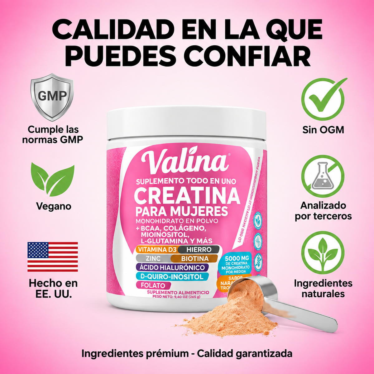 Valina- Creatina para nosotras